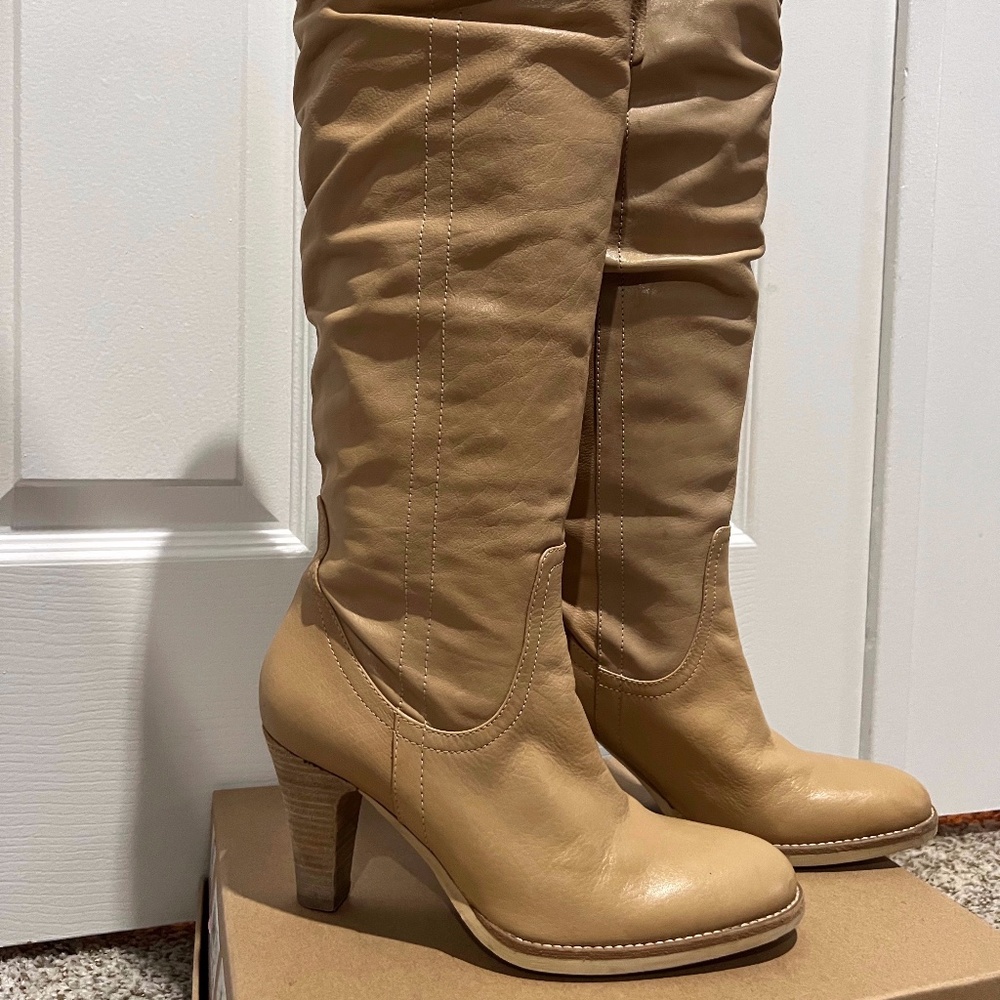 Via Spiga Russo Slouch Leather Tall Boots